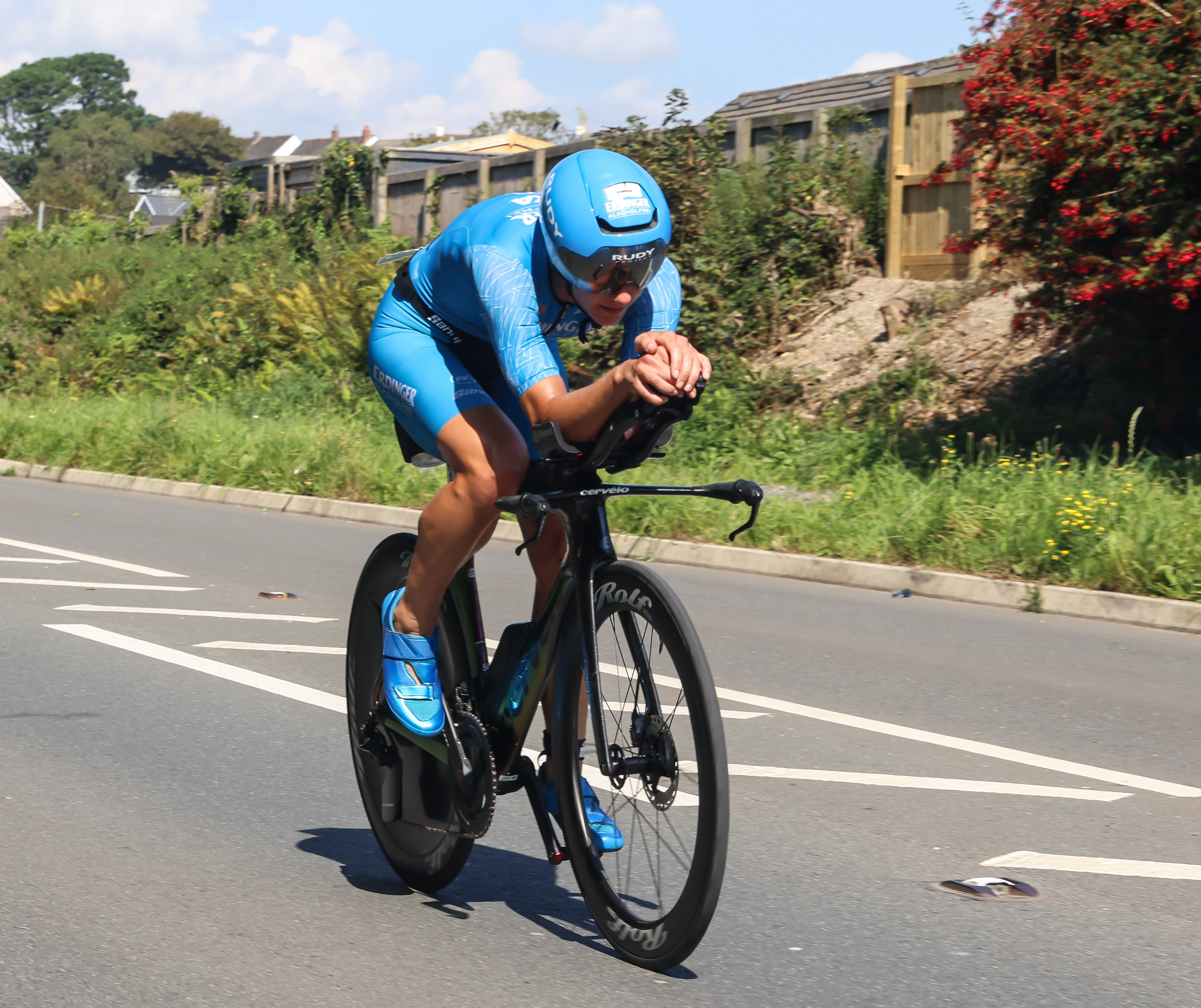 Nikki Bartlett on the cycle element of the race