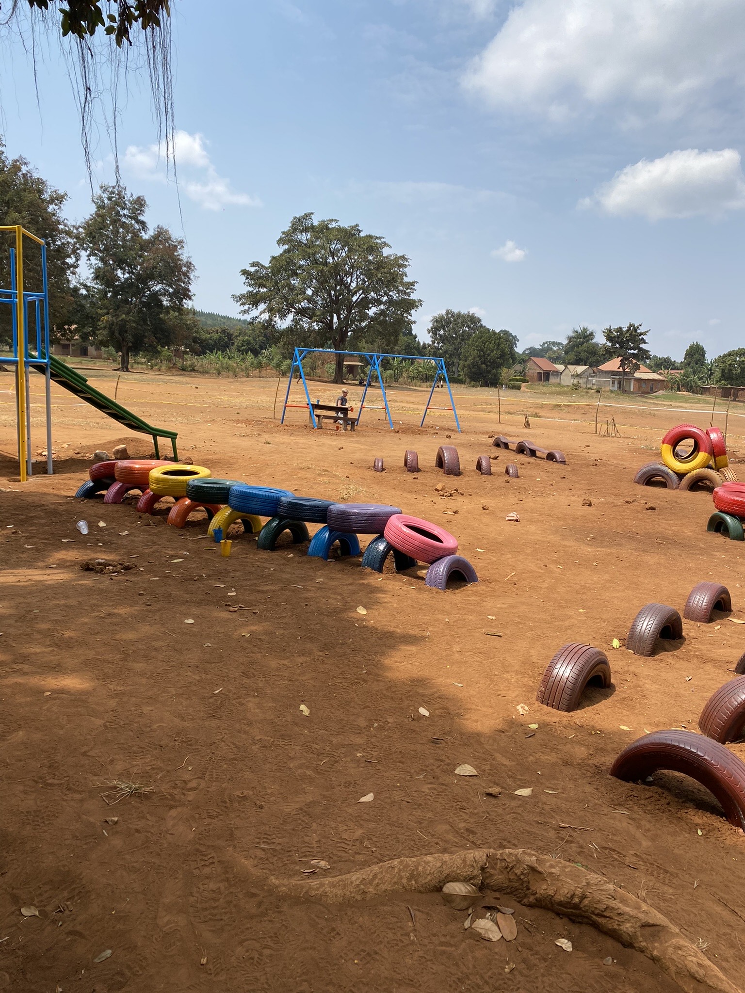 The finished playground for disadvantaged children