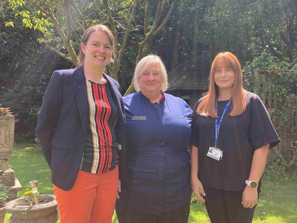 Dr Gwenllian Davies, Consultant in Palliative Care; Melissa Birchall, Matron of the Specialist Palliative Care Service and Tracey Rowe, Service Manager for the service.