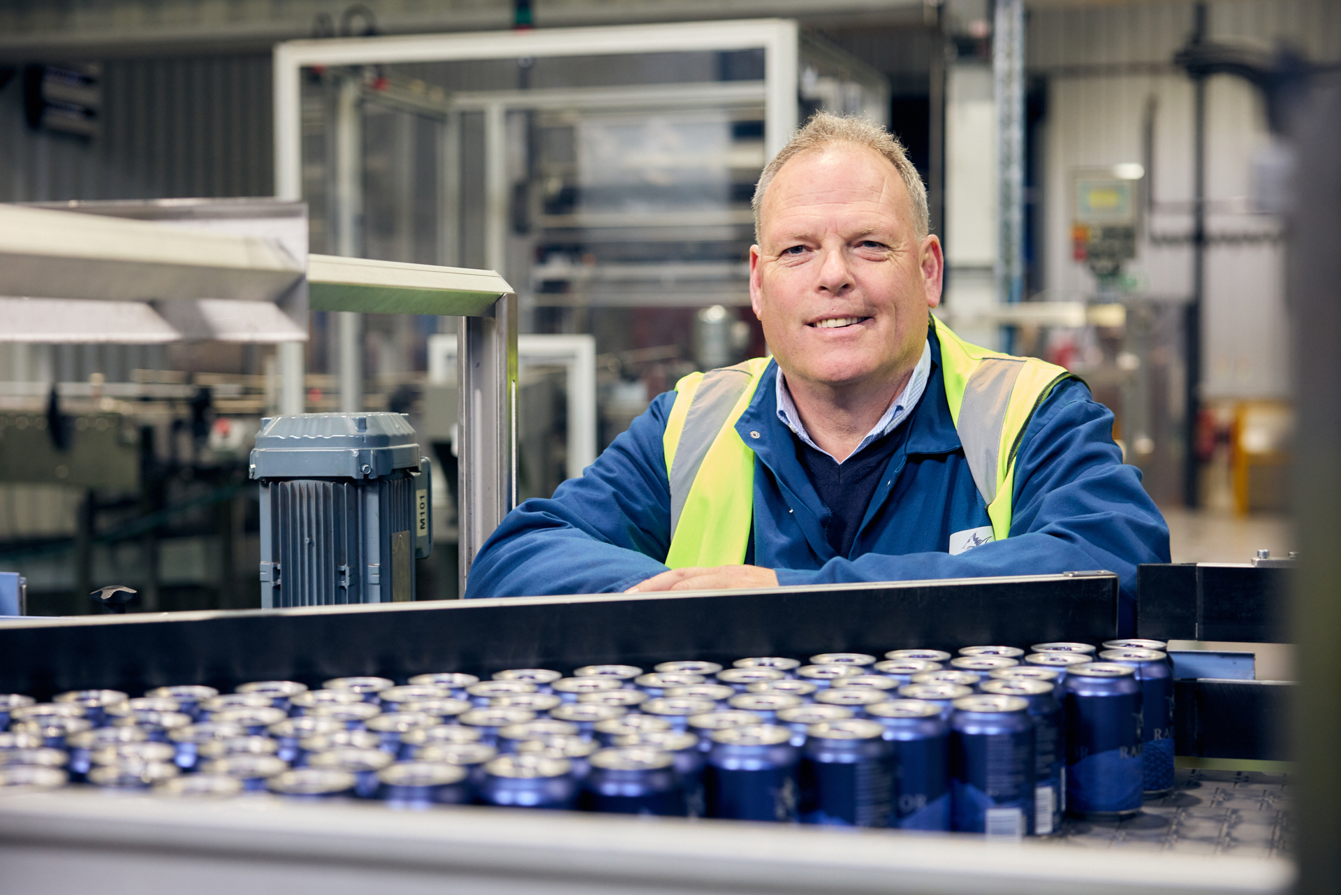 William Watkins on one of the Radnor Hills production lines