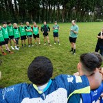 Wales International rugby player Alun Wyn Jones visits Waunarlwydd Rugby Football Club (RFC) in Swansea, Wales, UK.