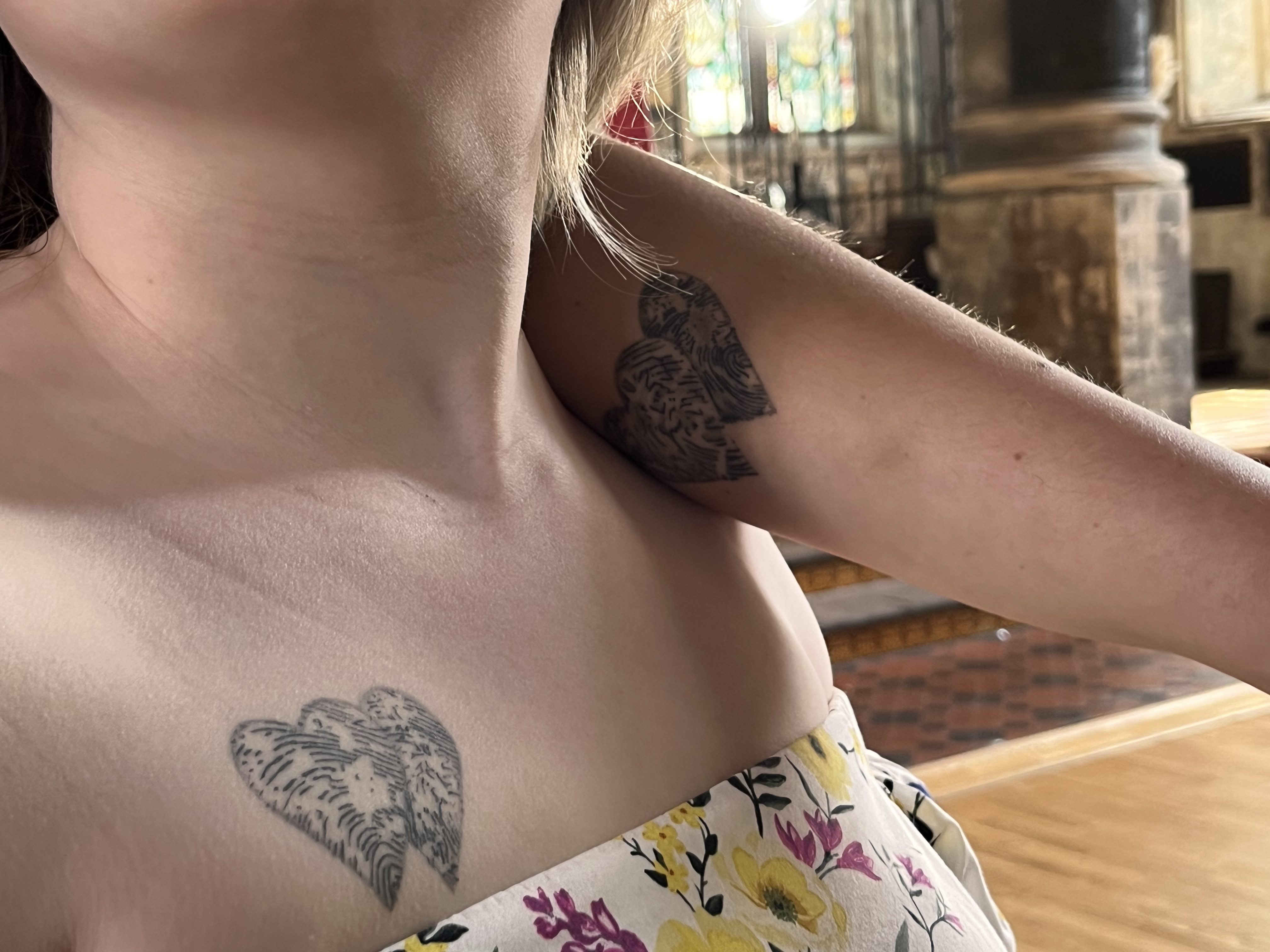 Kirsty and Taisha's matching tattoos