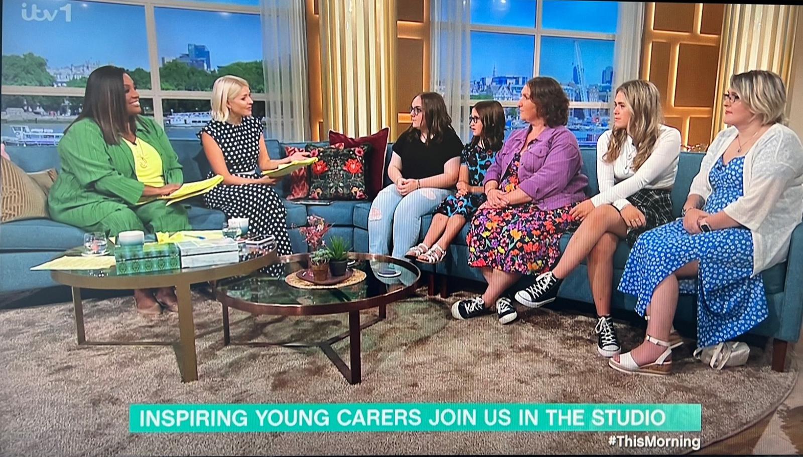Action for Children Young Carers appearing on This Morning