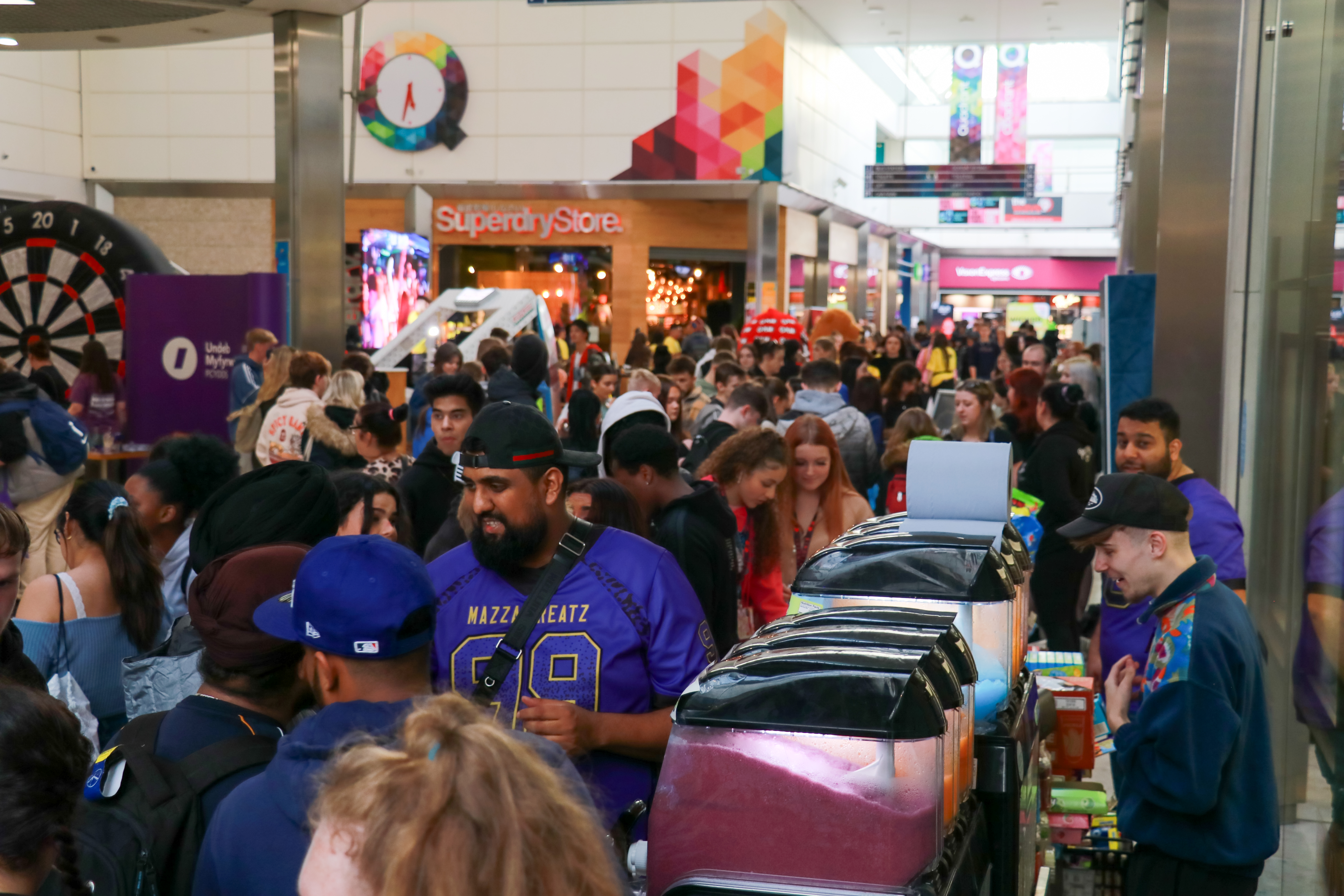 Students in Quadrant Shopping Centre for the annual Student Night