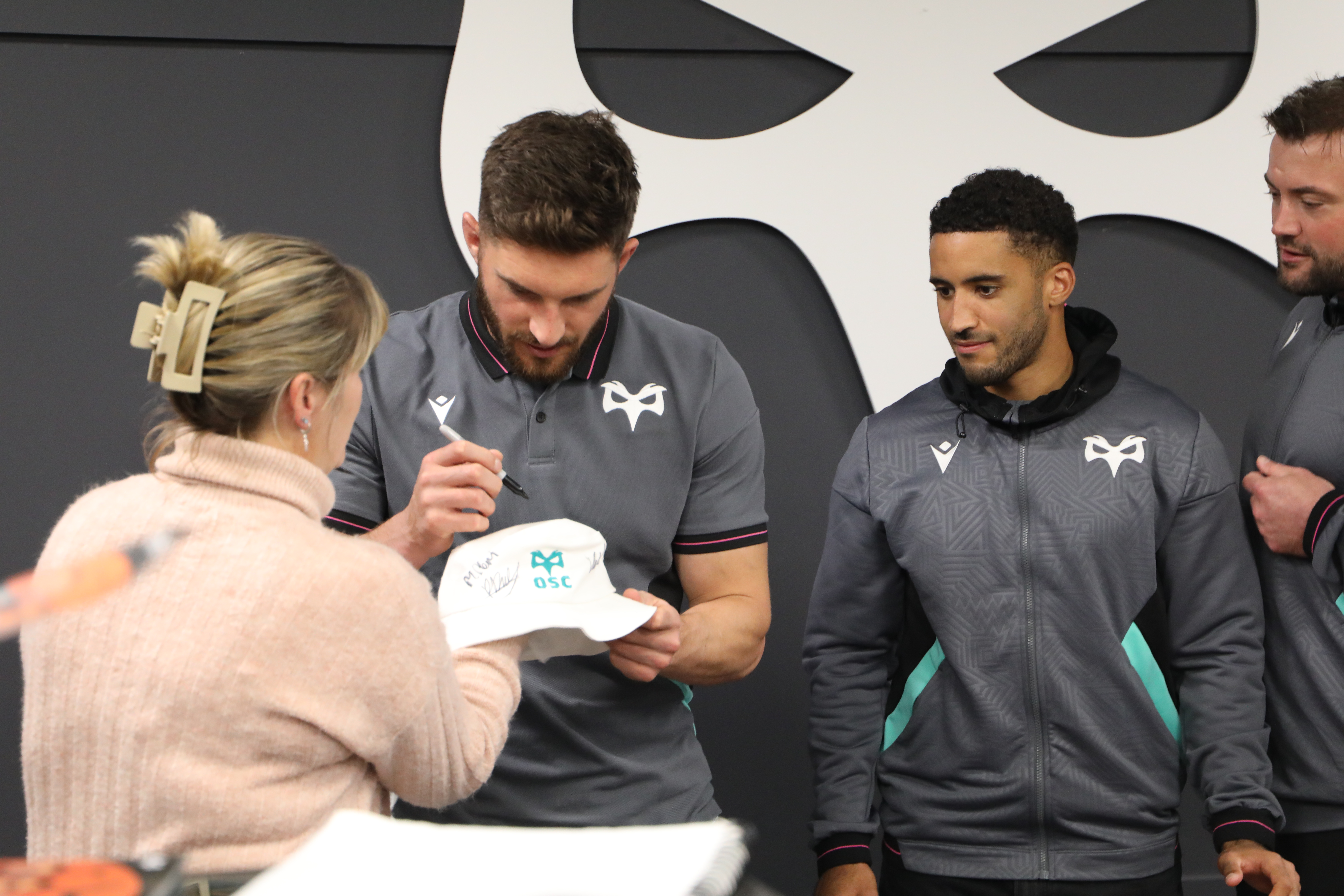 Ospreys superstars, Sam Parry, Keelan Giles, Rhys Davies and Owen Williams held a meet and greet for fans