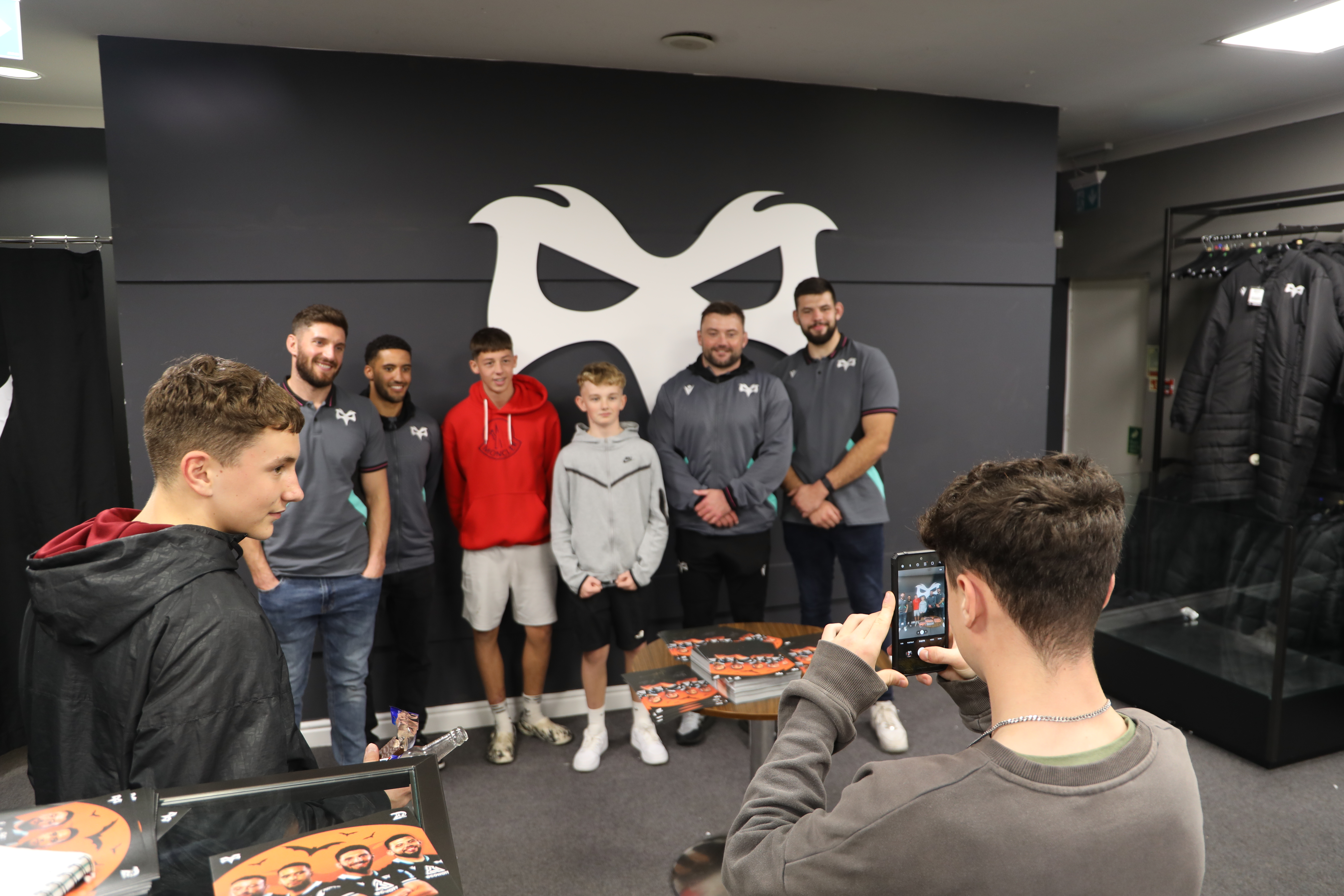 Ospreys superstars, Sam Parry, Keelan Giles, Rhys Davies and Owen Williams held a meet and greet for fans