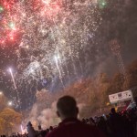 Fireworks display at St Helens Ground in Swansea