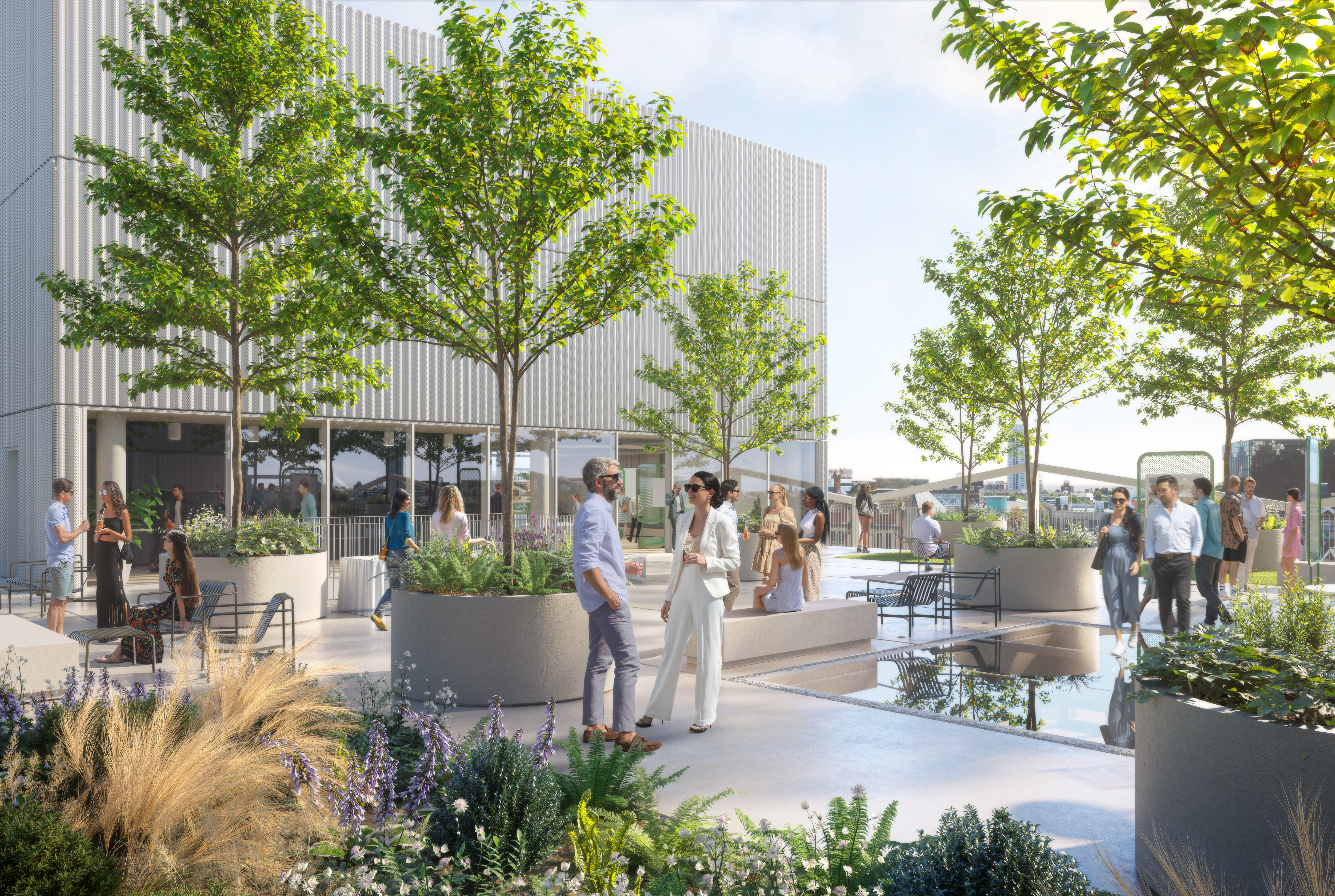 New artist's impression of the terrace for the new office development at 71/72 Kingsway