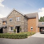 Artist's impression of Usk showhome at Dandara's Golwg Gwendraeth development close to Ffos Las racecourse.