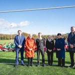 Left to right: James Durbridge – Headteacher of Ysgol Dyffryn Aman, Cllr. Hazel Evan – Cabinet Member, Carmarthenshire Gold Ambassadors, Nicola Evans - Chair of Governors at Ysgol Dyffryn Aman, Ian Jones – Head of Leisure for Carmarthenshire County Council.