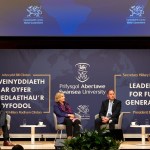 Nick Gliddon Vodafone, Secretary Clinton, Cllr Rob Stewart and Andrea Dona, Vodafone