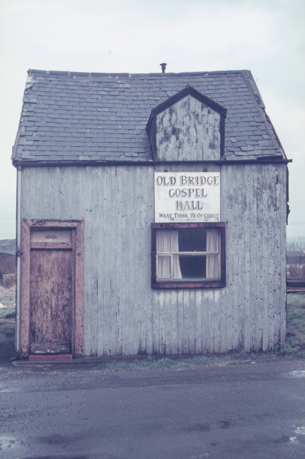 Old Bridge Gospel Hall in the early 1970s, a photo by George Little.