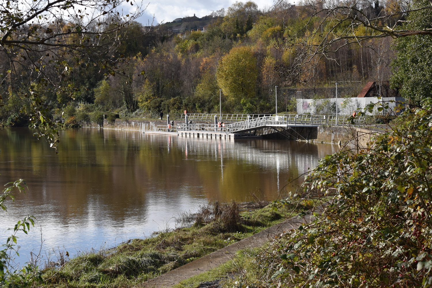 The new River Tawe pontoon.