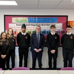 Minister for Education and Welsh Language, Jeremy Miles at Coedcae school in Llanelli