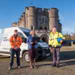 Picton Castle and Openreach engineers
