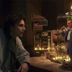 Timothée Chalamet and Hugh Grant in Wonka