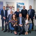 Front centre Gary Stevens, Regional Director, Howden, with rest of Wales team