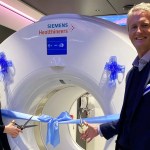 Radiologist Dr Victoria Trainer and InHealth Chief Executive Officer Geoff Searle officially open the new PET-CT scanner