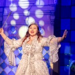 Samantha Spragg onstage at the Porthcawl Grand Pavilion