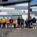 The Amazon volunteers at Awael y Mor Primary School in Port Talbot