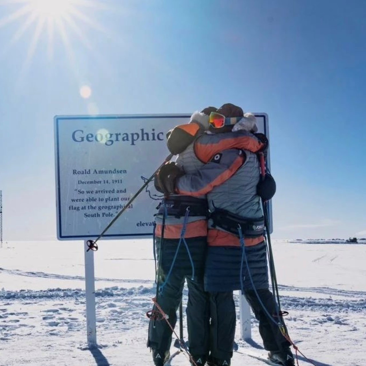 Rebecca and Georgina completing their expedition.