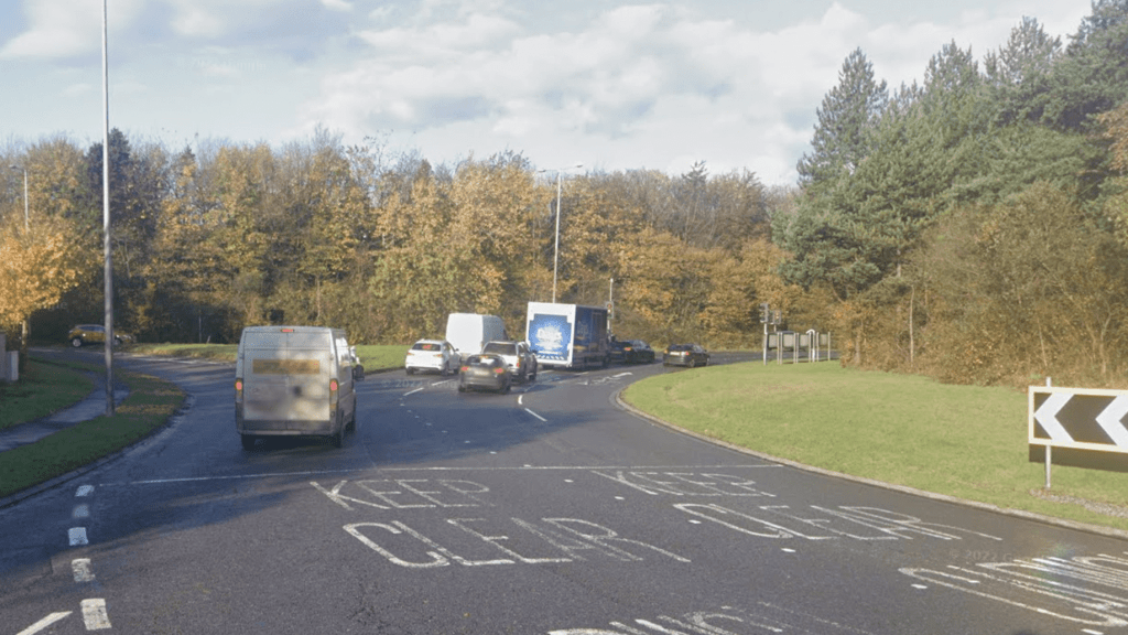Penllergaer Roundabout at Junction 47 of the M4