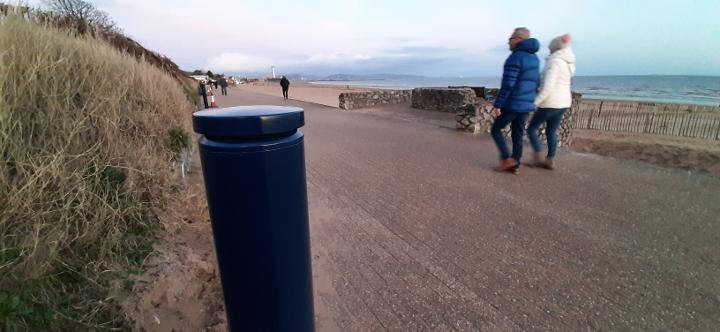 A lighting bollard at St Helen's.