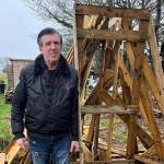 Andrew Ray has been using his carpentry skills to make various items for the farm based in Cae Felin.