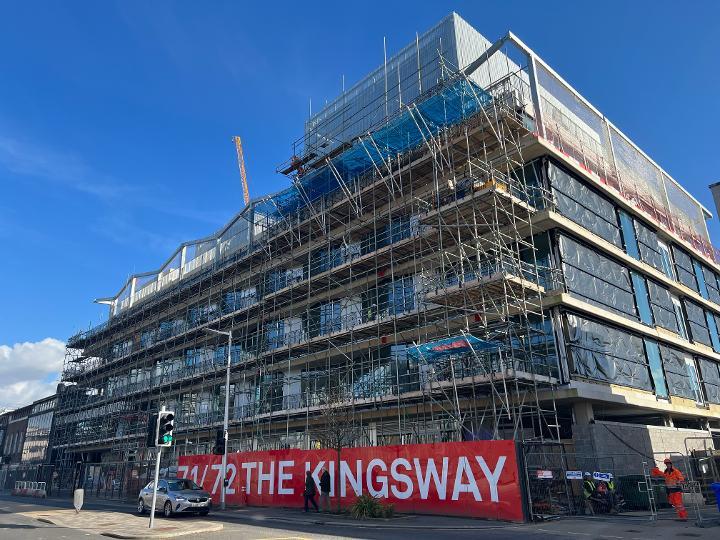 The new office development at 71/72 The Kingsway that is nearing completion