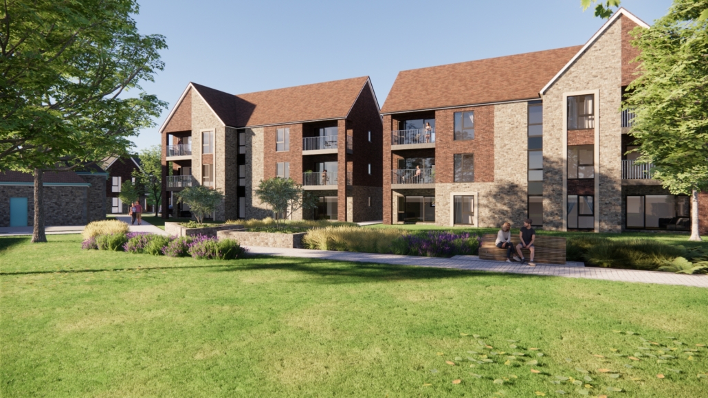 Artist's impression of new homes on the site of the former Lower Dyffryn School in Devonshire Place