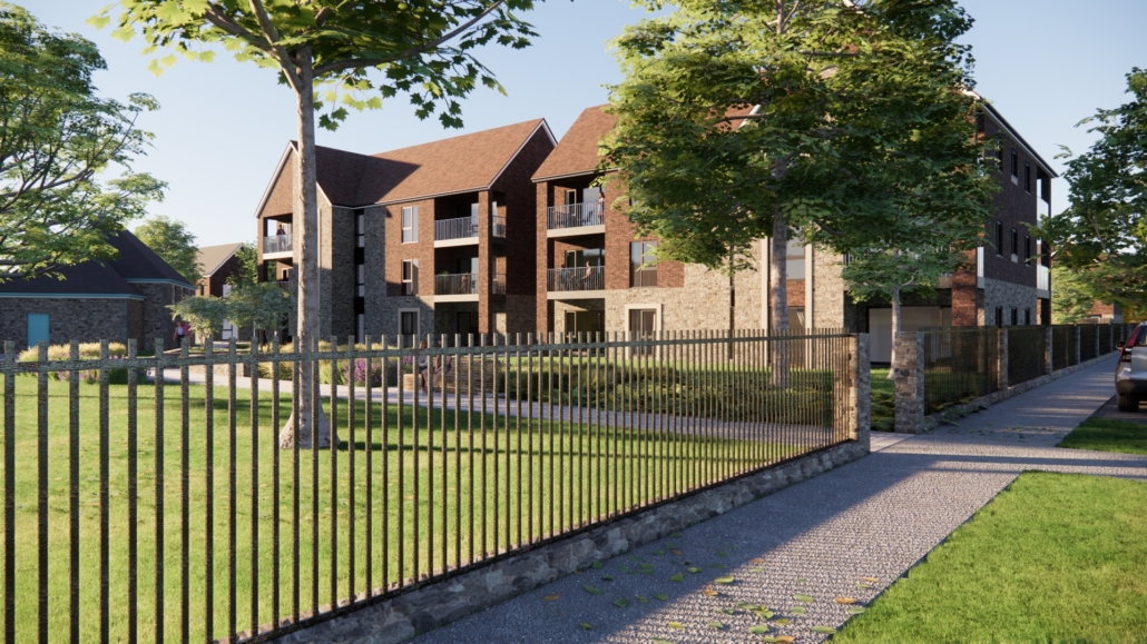 Artist's impression of new homes on the site of the former Lower Dyffryn School in Devonshire Place