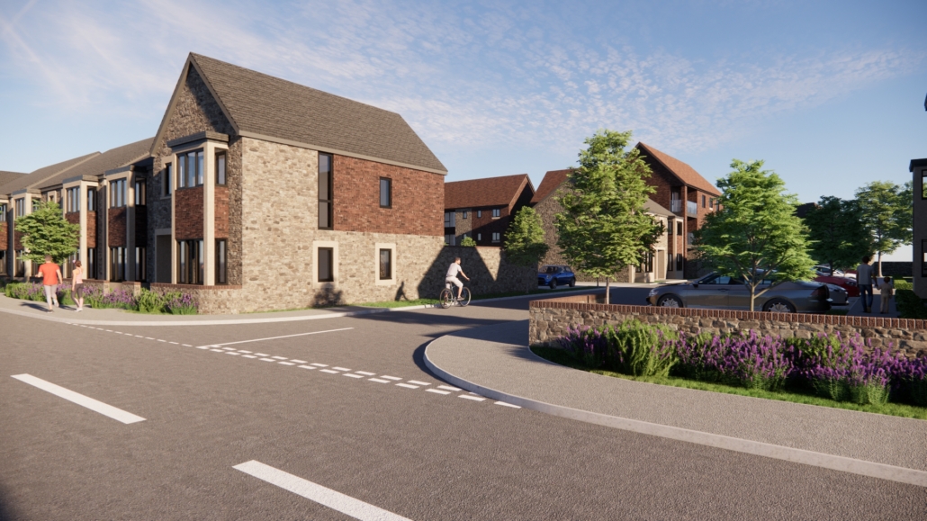 Artist's impression of new homes on the site of the former Lower Dyffryn School in Devonshire Place