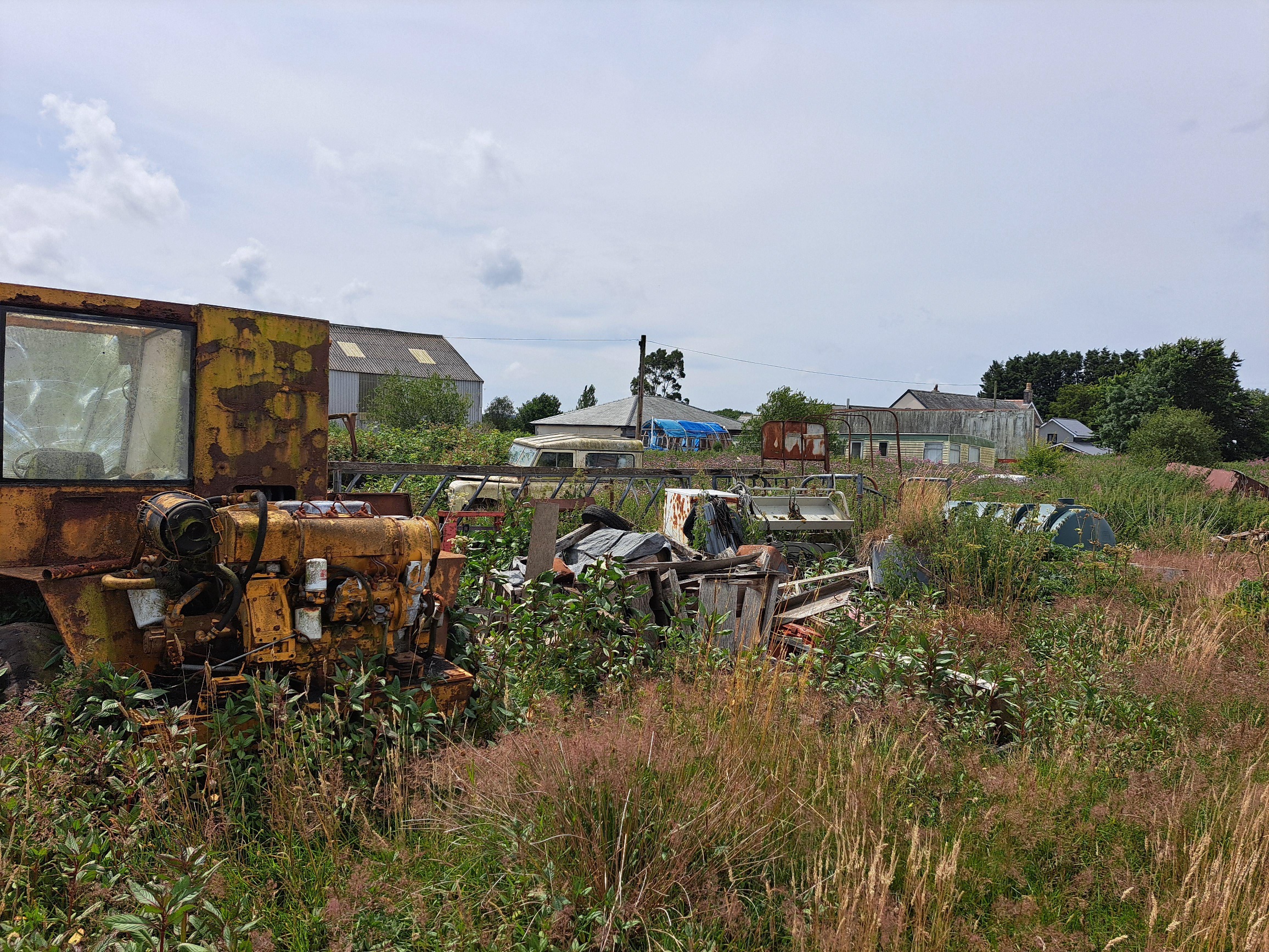 Scrap metal on land belonging to Hatfield in Clunderwen