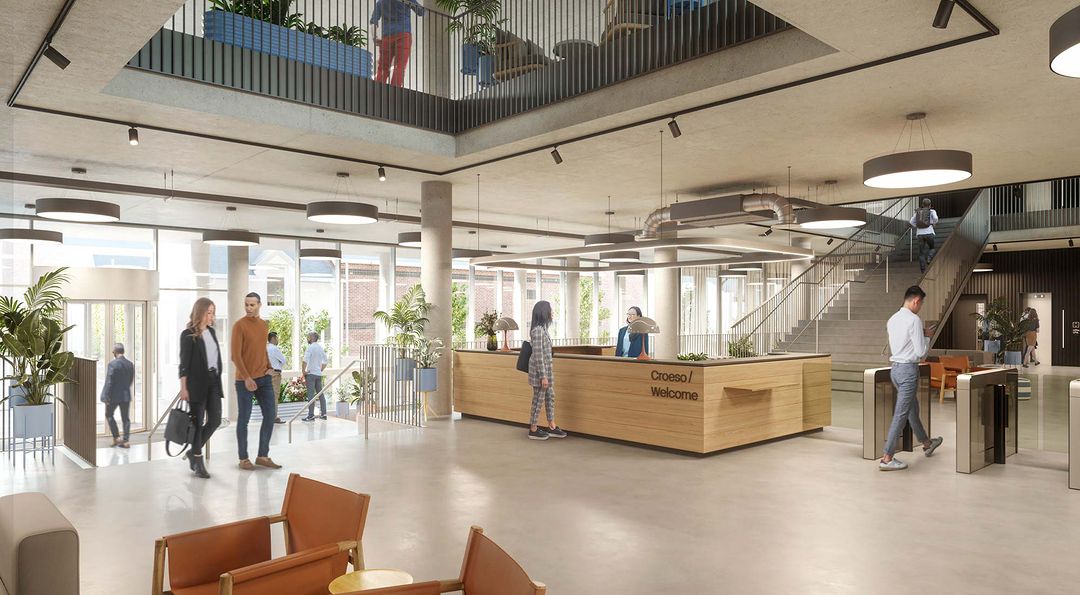 The reception area of the 71/72 Kingsway development that's almost complete