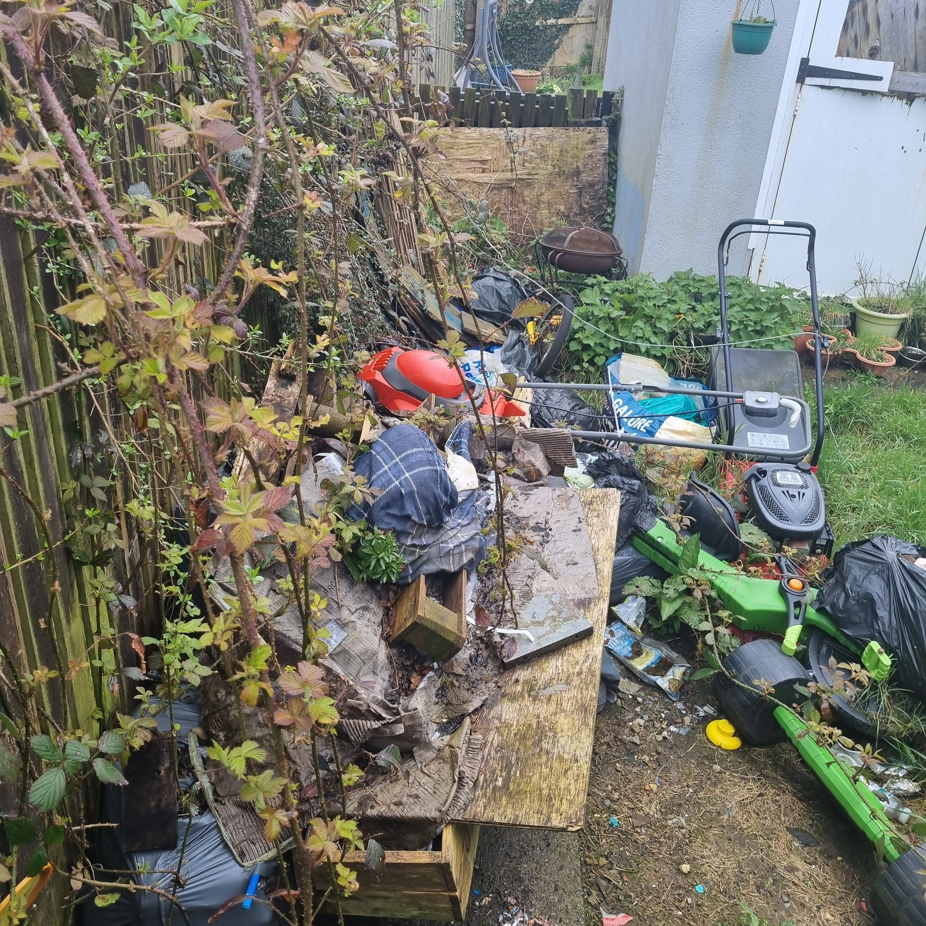 Some of the rubbish piled up at Cook's Haverfordwest rented home
