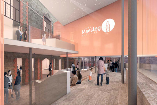 Artist’s impressions of Maesteg Town Hall which is set to open later this year.