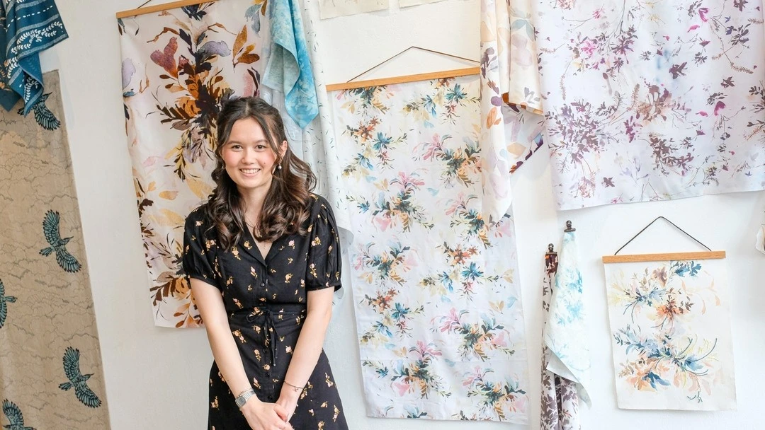 Susan is studying Surface Pattern and Textiles Design at UWTSD's Swansea College of Art