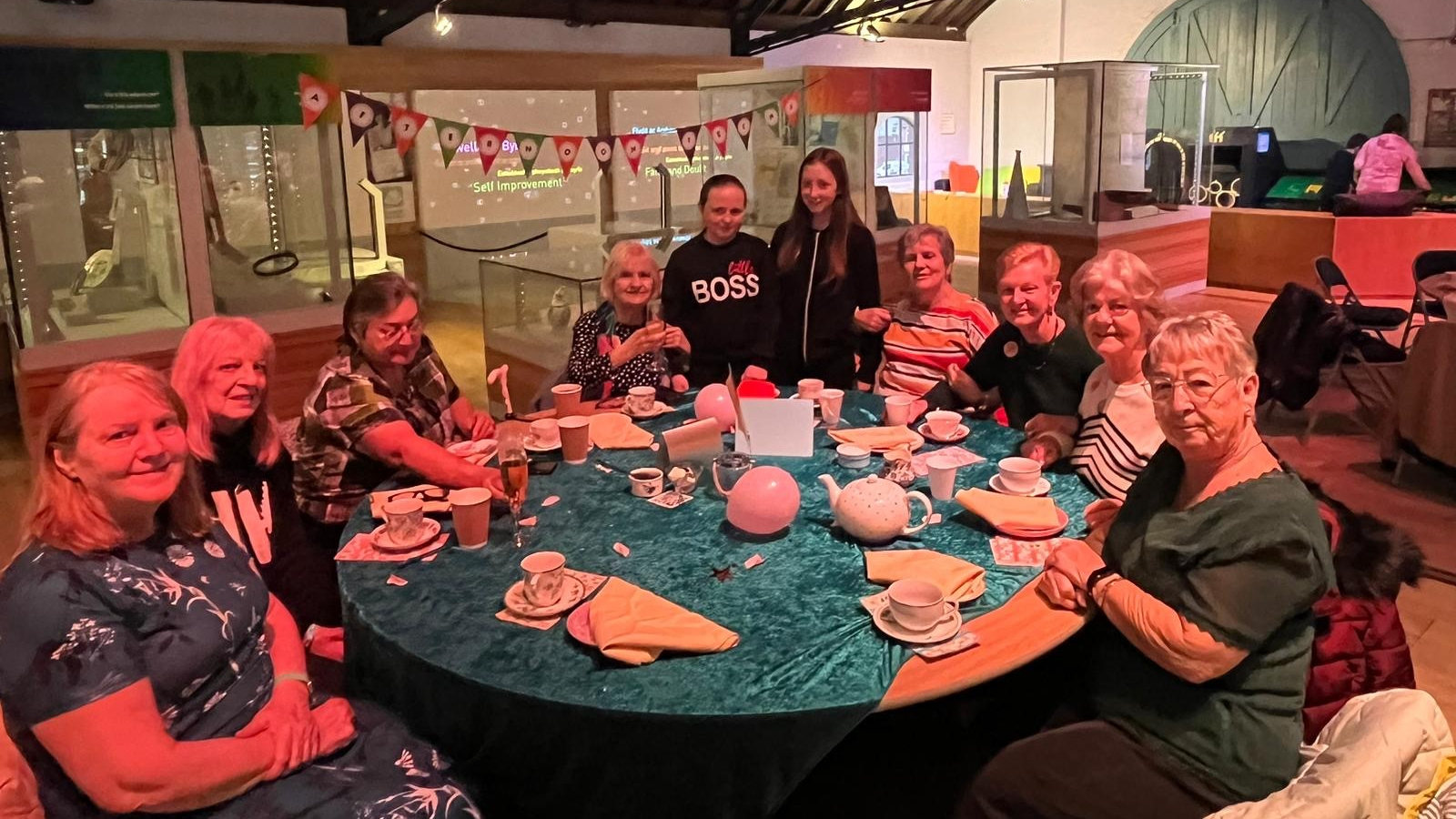 Members of Gorseinon Youth Club at one of their afternoon teas for the Ageing Well community