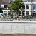 Mumbles seawall under construction