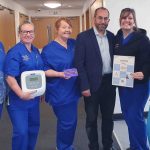 Renee Pittard, pancreaticobiliary surgery clinical nurse specialist; Melanie Allen, lead pancreaticobiliary clinical nurse specialist; Lisa Jarvis, pancreaticobiliary surgery clinical nurse specialist; Professor Bilal Al-Sarireh, consultant surgeon and VAPOR local principal investigator; Gemma Smith, clinical research specialist nurse; and Jenny Travers, clinical research officer.