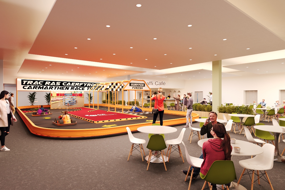 Artist's impression of the proposed family entertainment centre at Carmarthen's former Debenhams