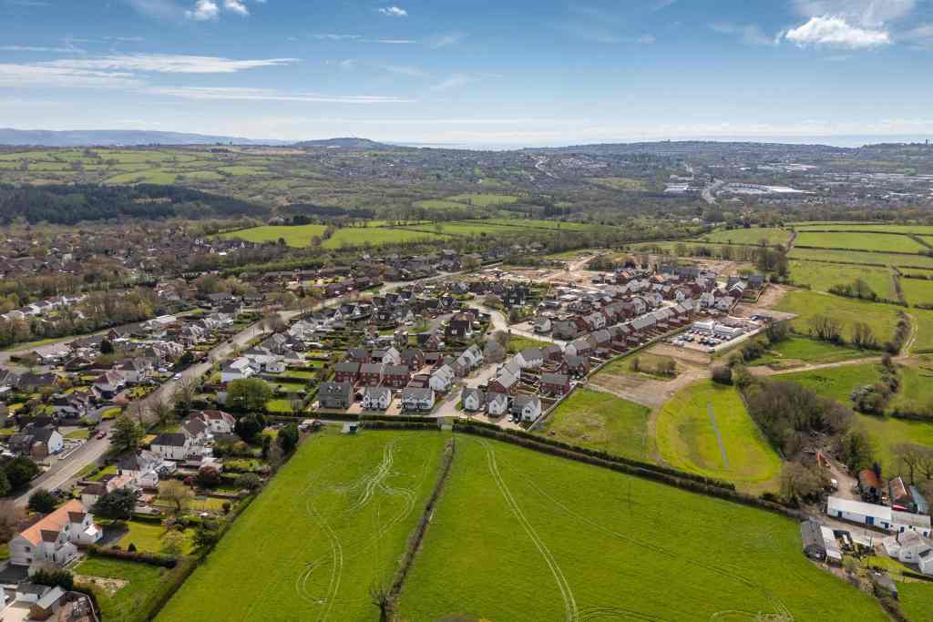 Drone photography at Bellway's Parc Mawr development