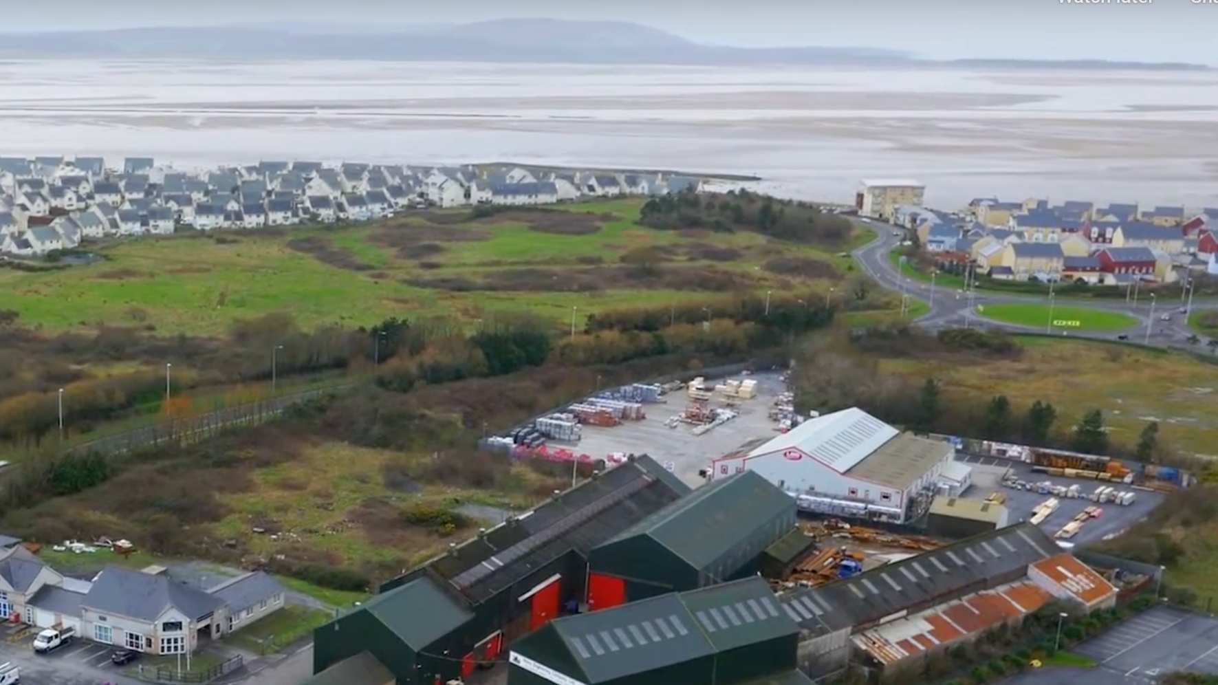 Aerial view of Machynys in Llanelli