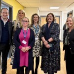 l-r: Dr Tim Scale, Consultant Nephrologist and Clinical Lead, Bethan Davies, Service Manager, Abi Harris, Swansea Bay Chief Executive Officer, Sarah Siddell, Directorate Manager, Dr Clare Parker Consultant Nephrologist and Clinical Director, Deb Lewis, Chief Operating Officer (Image: Swansea Bay NHS)