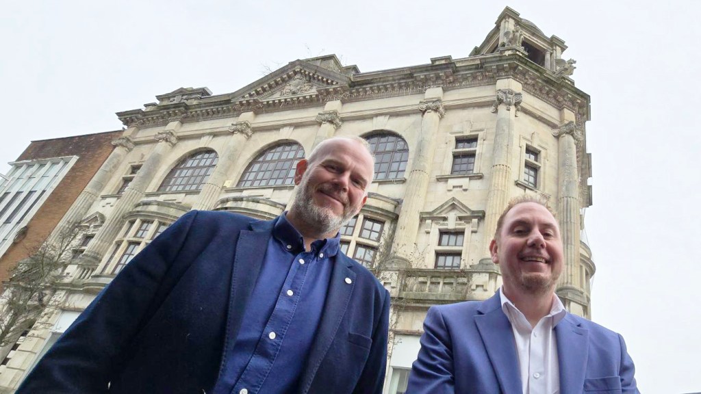 Developer Peter Peter Loosmore and Council Leader Rob Stewart