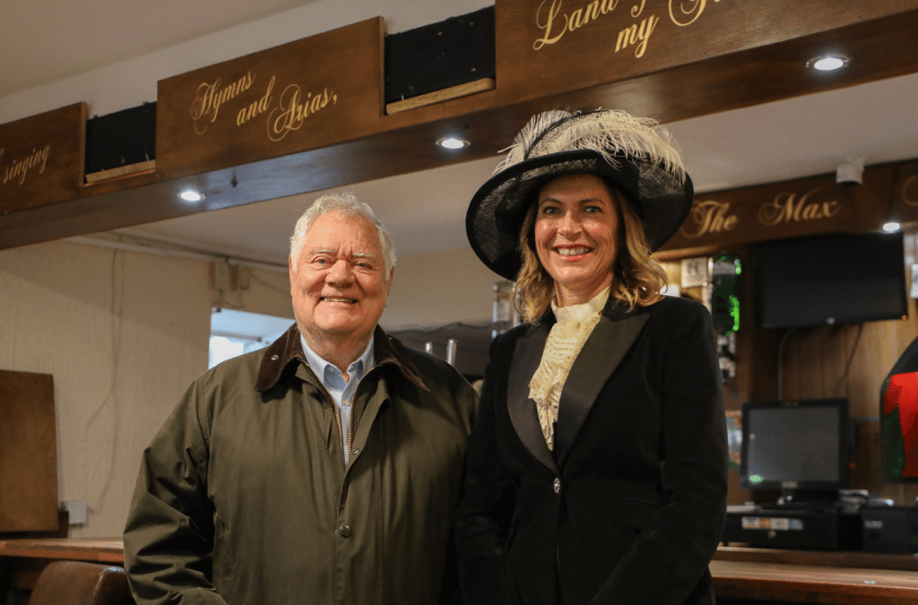 Max Boyce and High Sheriff of West Glamorgan, Melanie James JP.