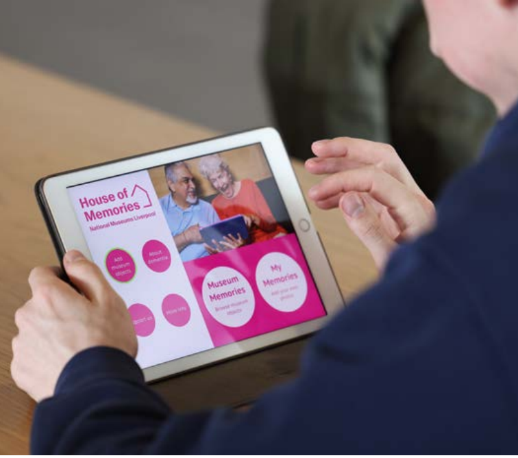 The House of Memories app being used