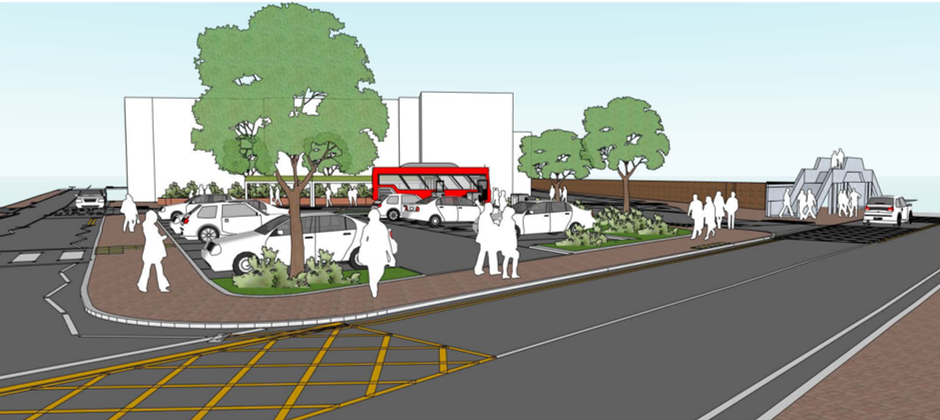 Artist's impression of the proposed Llanelli Transport Interchange