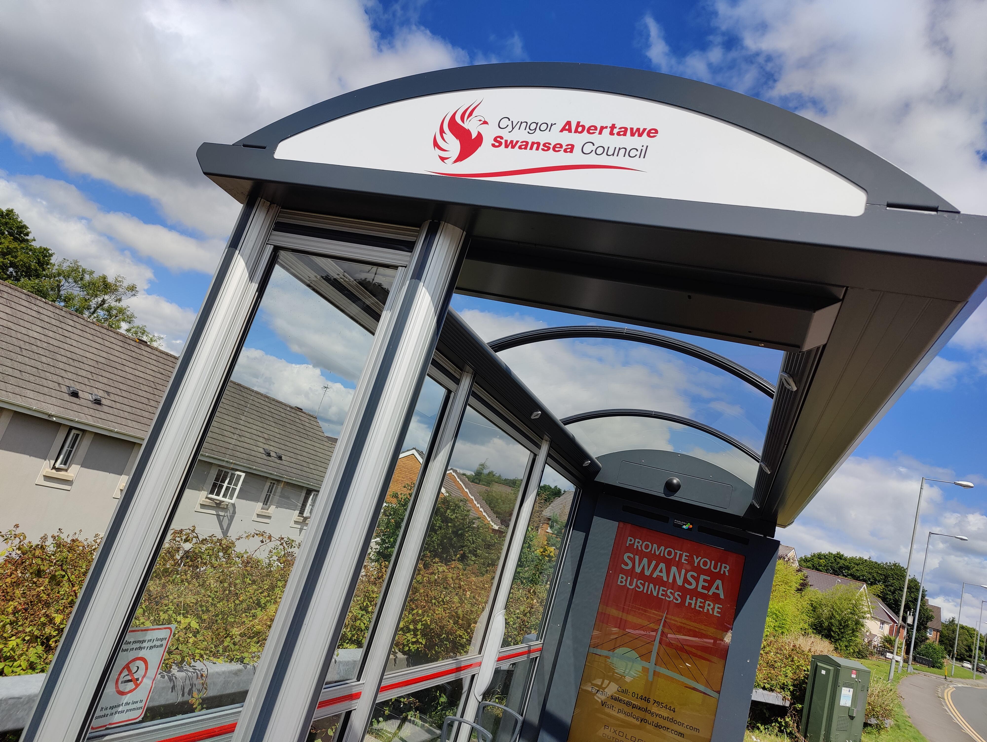 Swansea Council bus stop