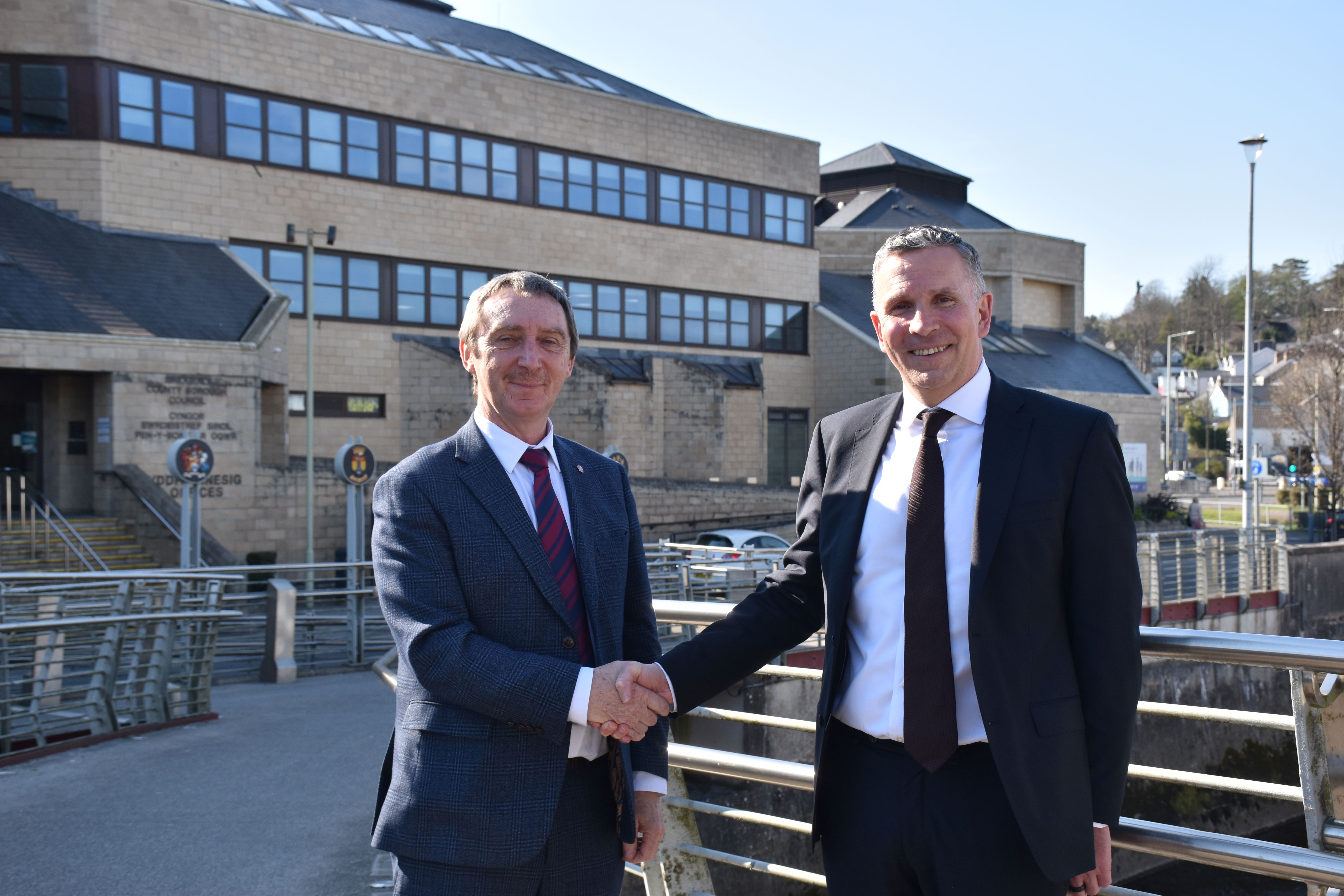 Council Leader John Spanswick welcomes new Chief Executive Jake Morgan